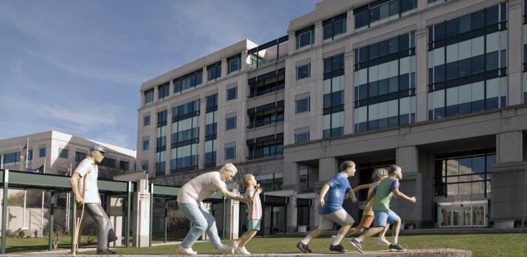 Exterior of the federal health care administration building in Woodlawn, Maryland, home of the Centers for Medicare and Medicaid Services